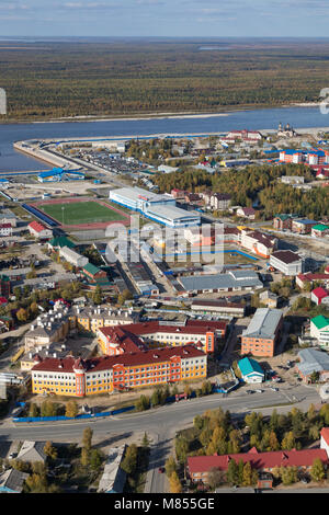 Top View Of The Tarko-sale Town, Yamalo-Nenets Autonomous Okrug Stock ...