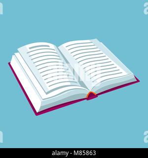 Open book with text. Illustrations for education and school Stock Vector