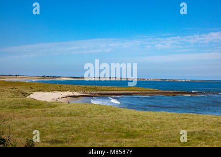 View along the Northumberland coast, from Low Newton towards Beadnell, UK Stock Photo