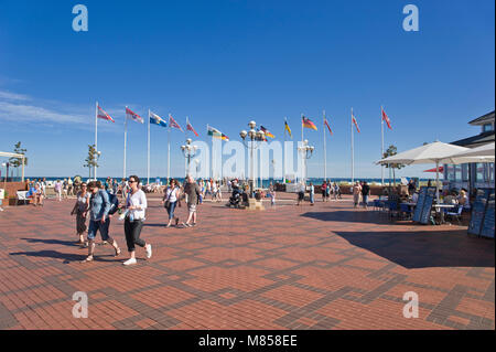 Beach promenade, Grömitz, Baltic Sea, Schleswig-Holstein, Germany, Europe Stock Photo