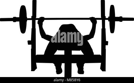 woman athlete powerlifter exercise deadlift black silhouette Stock ...