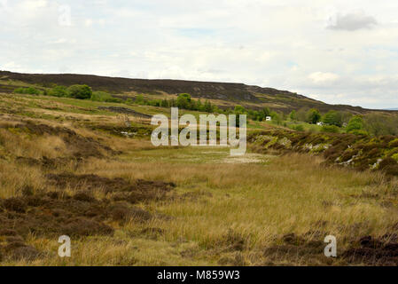 Water Balance Pond above Pwll-du Quarry Stock Photo