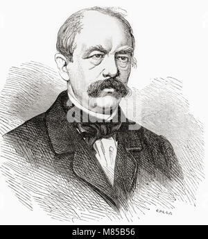 Otto Eduard Leopold, Prince of Bismarck, Duke of Lauenburg, 1815 –1898, aka Otto von Bismarck.  Conservative Prussian statesman and Chancellor of the German Empire.  From Ward and Lock's Illustrated History of the World, published c.1882. Stock Photo