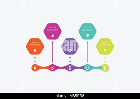 vector business growth steps chart arrow concept Stock Vector Image ...