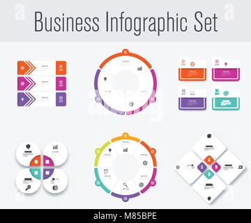 Set with infographics Stock Vector