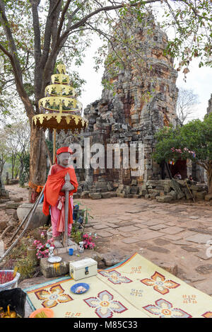 Battambang, Cambodia -14 January 2018: Phnom Banan temple at Battambang on Cambodia Stock Photo