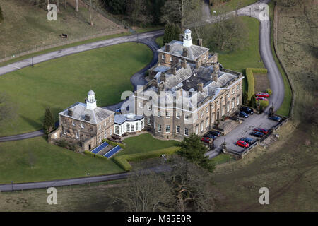 aerial view of Denton Hall at Ilkley, Yorkshire, UK Stock Photo