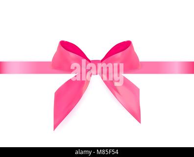 isolated pink satin bow and ribbon Stock Vector Image & Art - Alamy