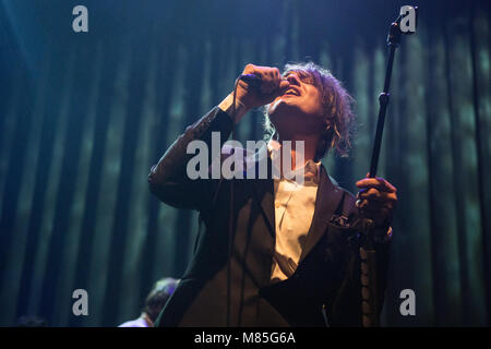 Norway, Oslo - March 13, 2018. The English singer, songwriter and musician Pete Doherty performs a live concert at Sentrum Scene in Oslo. (Photo credit: Gonzales Photo - Per-Otto Oppi). Stock Photo