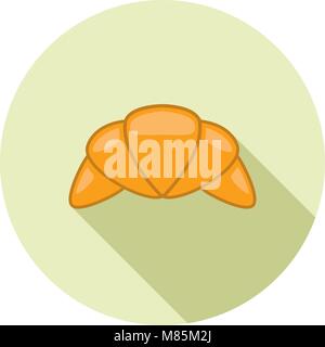 vector croissant icon on white background. french food  breakfast pastry symbol. croissant bakery design Stock Vector