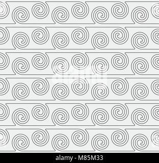 vector seamless pattern with curve lines. swirl geometric lines background. modern curve design Stock Vector