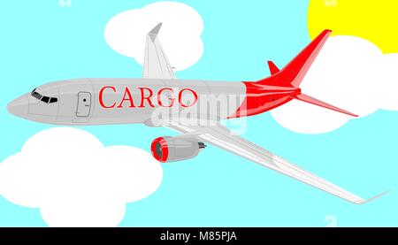 Airplane. Vector illustration. Stock Vector
