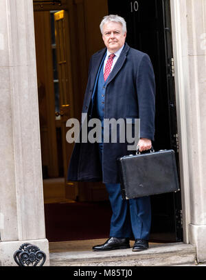 London, 14th March 2018, Carwyn Jones Welsh First Minister arrives in Downing Street for crunch Brexit talks with Theresa May,, UK Prime Minister Credit Ian Davidson/Alamy Live News Credit: Ian Davidson/Alamy Live News Stock Photo