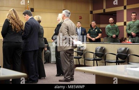 Ft. Lauderdale, FL, USA. 14th Mar, 2018. Nikolas Cruz is arraigned at the Broward County Courthouse in Fort Lauderdale on Wednesday, March 14, 2018. Cruz is accused of opening fire at Marjory Stoneman Douglas High School in Parkland on Feb. 14, killing 17 students and adults. Amy Beth Bennett, South Florida Sun Sentinel, Pool Credit: Sun-Sentinel/ZUMA Wire/Alamy Live News Stock Photo
