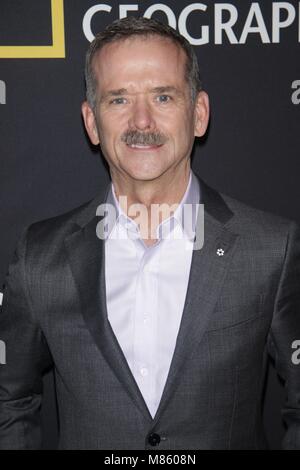 New York, NY, USA. 14th Mar, 2018. Chris Hadfield at National Geographic 'One Strange Rock' World Premiere at Alice Tully Hall on March 14, 2018 in New York City. Credit: Diego Corredor/Media Punch/Alamy Live News Stock Photo