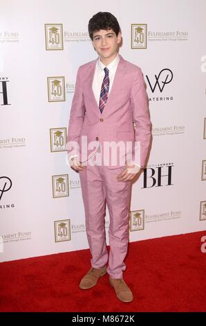 Joshua Rush at arrivals for A Legacy of Changing Lives Presented by the Fulfillment Fund, Dolby Ballroom, Los Angeles, CA March 13, 2018. Photo By: Priscilla Grant/Everett Collection Stock Photo