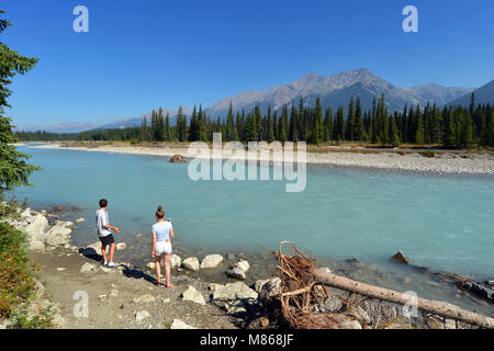 Kootenay River, Kootenay National Park, British Columbia Canada. MODEL RELEASED Stock Photo