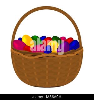 Multicolored colorful eggs for happy easter  Stock Vector