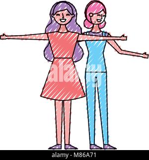 Imprimir people characters cartoon Stock Vector