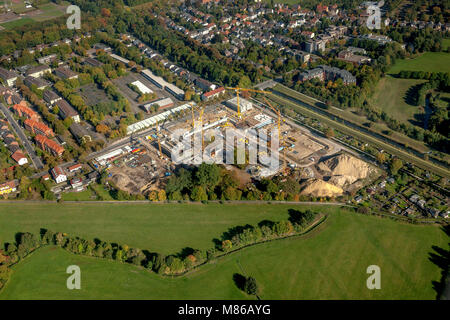 Aerial view, HSHL Hamm-Lippstadt University, construction site, Hamm, Ruhr area, North Rhine-Westphalia, Germany, Europe, birds-eyes view, aerial view Stock Photo