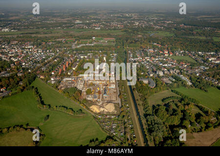 Aerial view, HSHL Hamm-Lippstadt University, construction site, Hamm, Ruhr area, North Rhine-Westphalia, Germany, Europe, birds-eyes view, aerial view Stock Photo