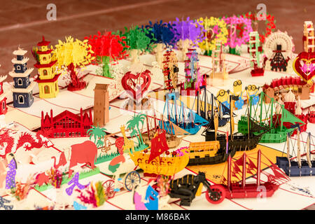 3D paper models for sale in Hoi An, Vietnam Stock Photo