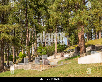 Mount Moriah Cemetery in Deadwood, South Dakota, USA Stock Photo