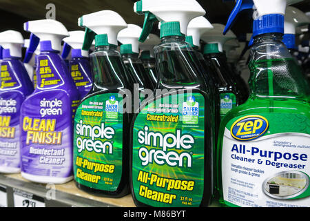 Home Depot Cleaning Products Store Display, NYC Stock Photo