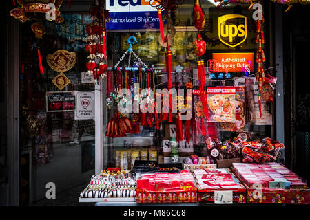 A store in Chinatown Manhattan selling various Chinese items. New York Stock Photo