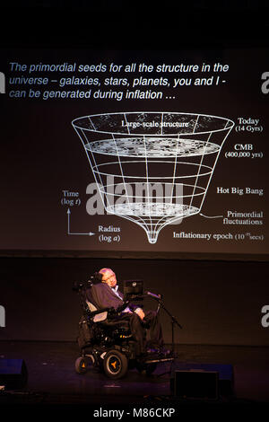 Prof. Stephen Hawking, British scientist, world renowned physicist portrait, Starmus festival 2016 Tenerife Stock Photo