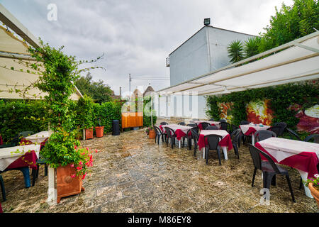 ALBEROBELLO (BA), ITALY - SEPTEMBER 1, 2016: Alberobello, with more than one hundred thousands of arrivals in 2015, drives tourism in Puglia as ninth  Stock Photo