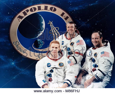 Apollo 14 Crew, Command Module Pilot Stuart A. Roosa, Commander Alan ...