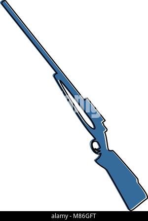 rifle of war silhouette icon vector illustration design Stock Vector