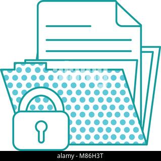 envelope mail with padlock Stock Vector