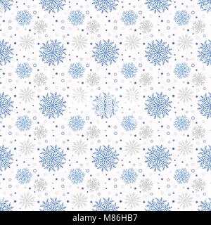 Seamless Vector Background With Snowflakes Stock Vector