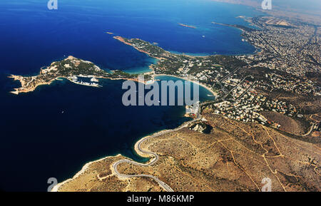 Aerial view of Vouliagmeni in Greece. Stock Photo