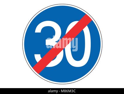 design vector of end speed limit street sign Stock Vector