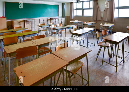Empty school classroom Stock Photo