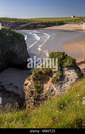 The beach at Porth Trecastle, Anglesey, North Wales coast on a sunny summer's day Stock Photo