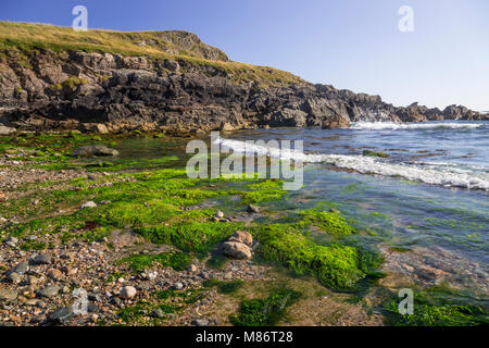 The beach at Porth Trecastle, Anglesey, North Wales coast on a sunny summer's day Stock Photo