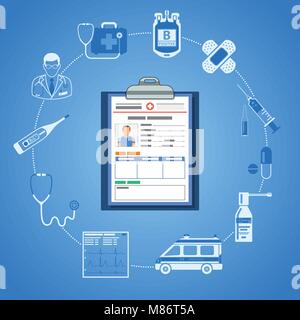 Medical Concept with Record Stock Vector