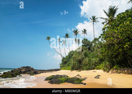 Tropical beach, Wellamadama, Matara, Southern Province, Sri Lanka Stock Photo