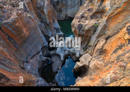 Aerial view of Bourke's Luck Potholes, Mpumalanga, South Africa Stock Photo