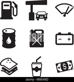 Gas Pump Icons Stock Vector