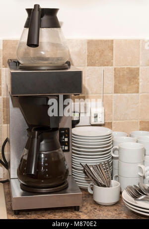 Commercial size coffee making machine Stock Photo
