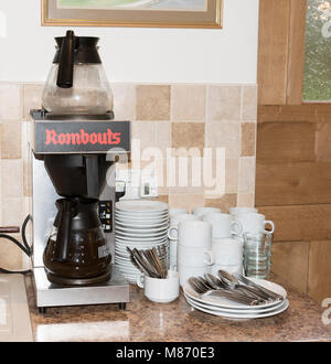 Commercial size coffee making machine Stock Photo