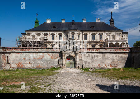 Old palace castle in Pidhirci was build in 1635-1640 by Stanislav Koniecpolski , Lviv region, Ukraine Stock Photo