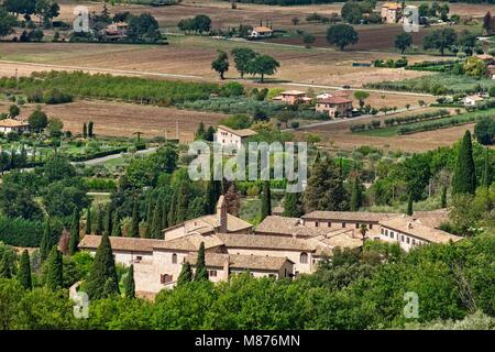 RURAL SCENE IN UMBRIA, ITALY, NEAR ASSISI. Stock Photo