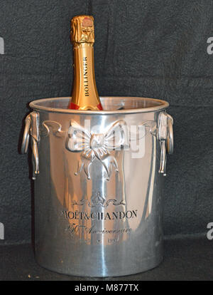 Wine, champagne and a wine bucket Stock Photo
