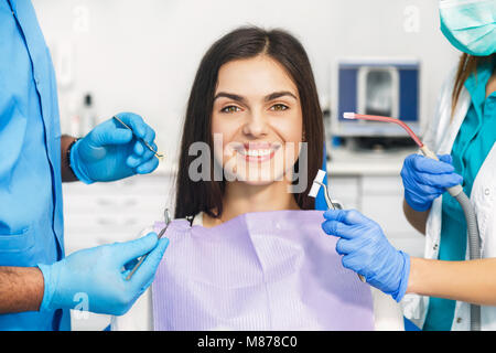 Getting Ready To Start Dental Examination Stock Photo